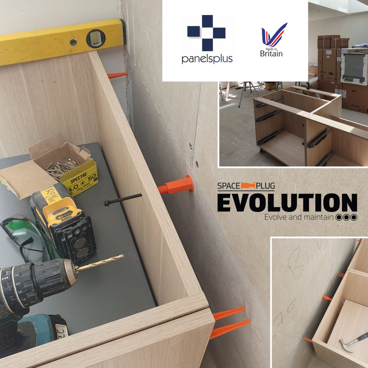 Space-Plug Evolution Kitchen Cabinet Installation